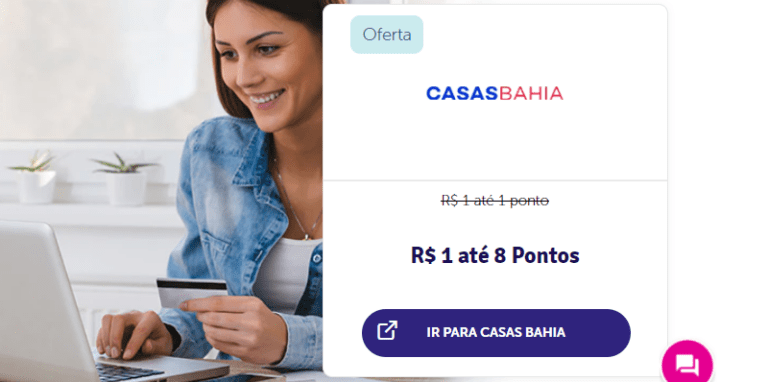 Receba até 8 pontos Livelo a cada R 1 em compras na Casas Bahia