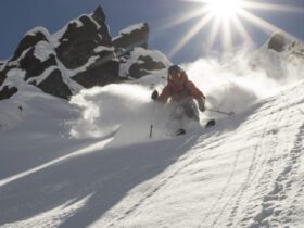 John Bukack heli skiing with Valle Nevado Heli in the Chilean Andes.