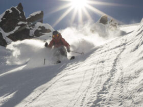 John Bukack heli skiing with Valle Nevado Heli in the Chilean Andes.