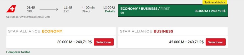 Upgrade em voo América do Sul com parceira Star Alliance