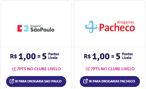 Livelo oferece até 7 pontos por real gasto nas Drogarias São Paulo e Pacheco  - Passageiro de Primeira