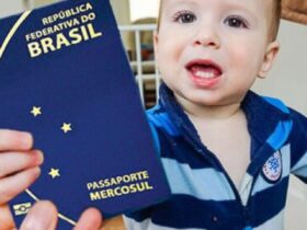 criança com passaporte