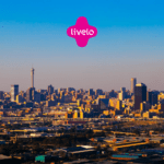 vista de Joanesburgo com logo Livelo