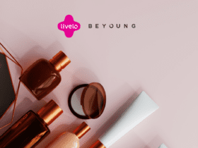 produtos de beleza com logo livelo e Beyoung