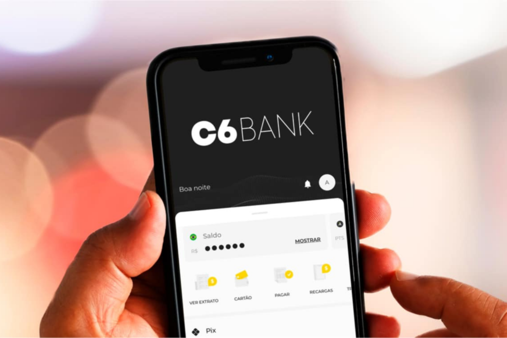 celular aberto na conta C6 Bank
