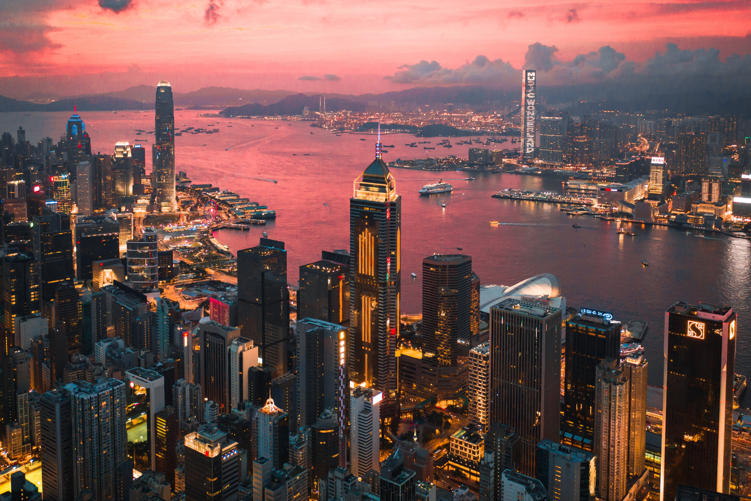 Vista de Hong Kong por cima