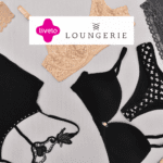 peças de lingerie com logo 6 pontos Livelo e Loungerie
