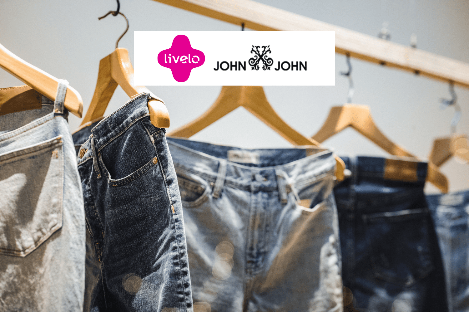 calças Jeans com logo Livelo e John John 8 pontos Livelo