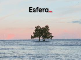 imagem de uma árvore na praia com logo Esfera Pontos Esfera