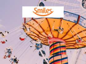parque de diversão com logo Smiles Pontos Smiles
