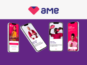 celular com aplicativo da Ame