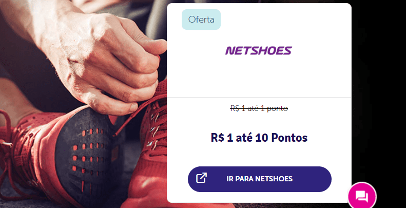 até 10 pontos Livelo com Netshoes