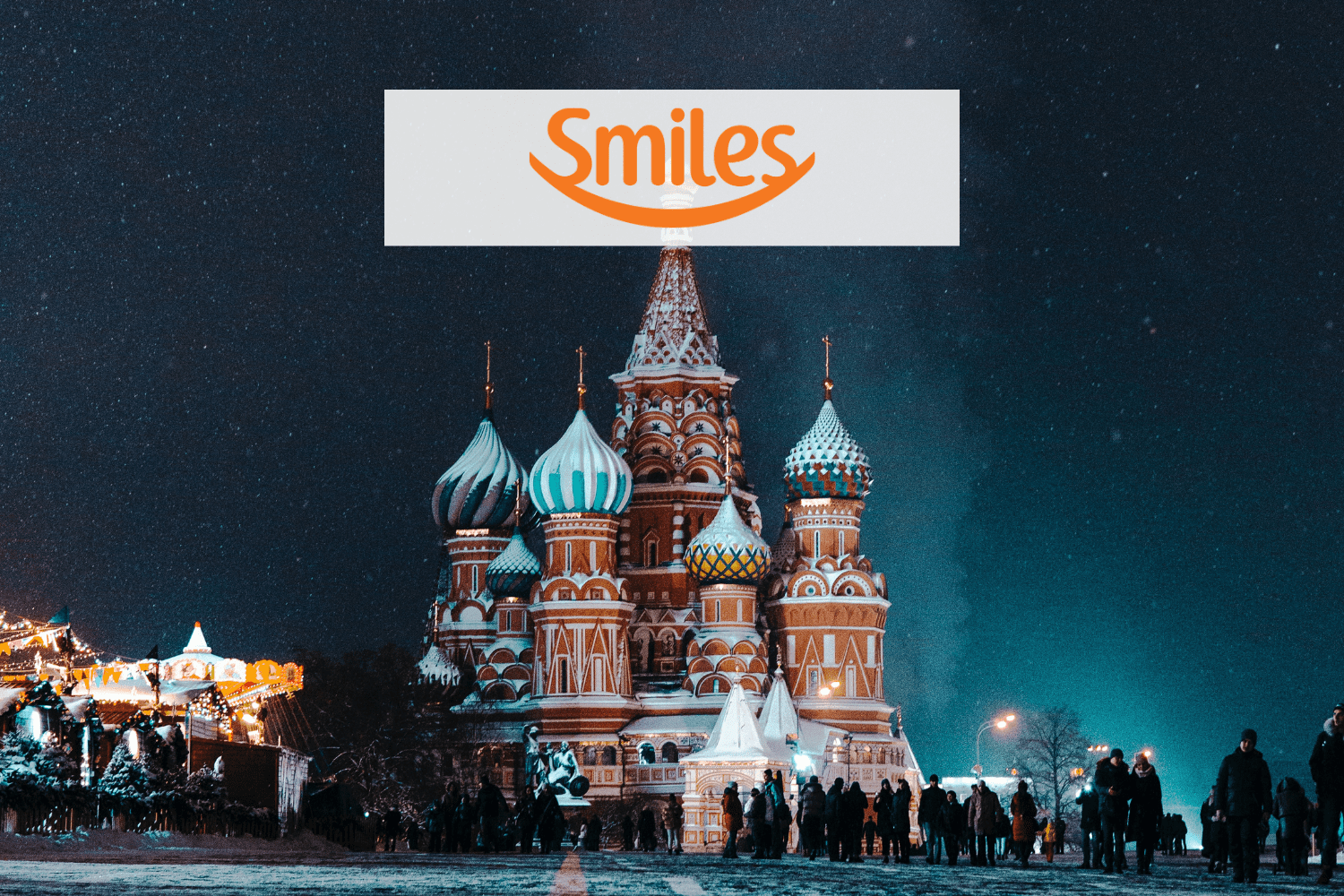 foto da catedral de São Basílio com logo Smiles bônus Smiles