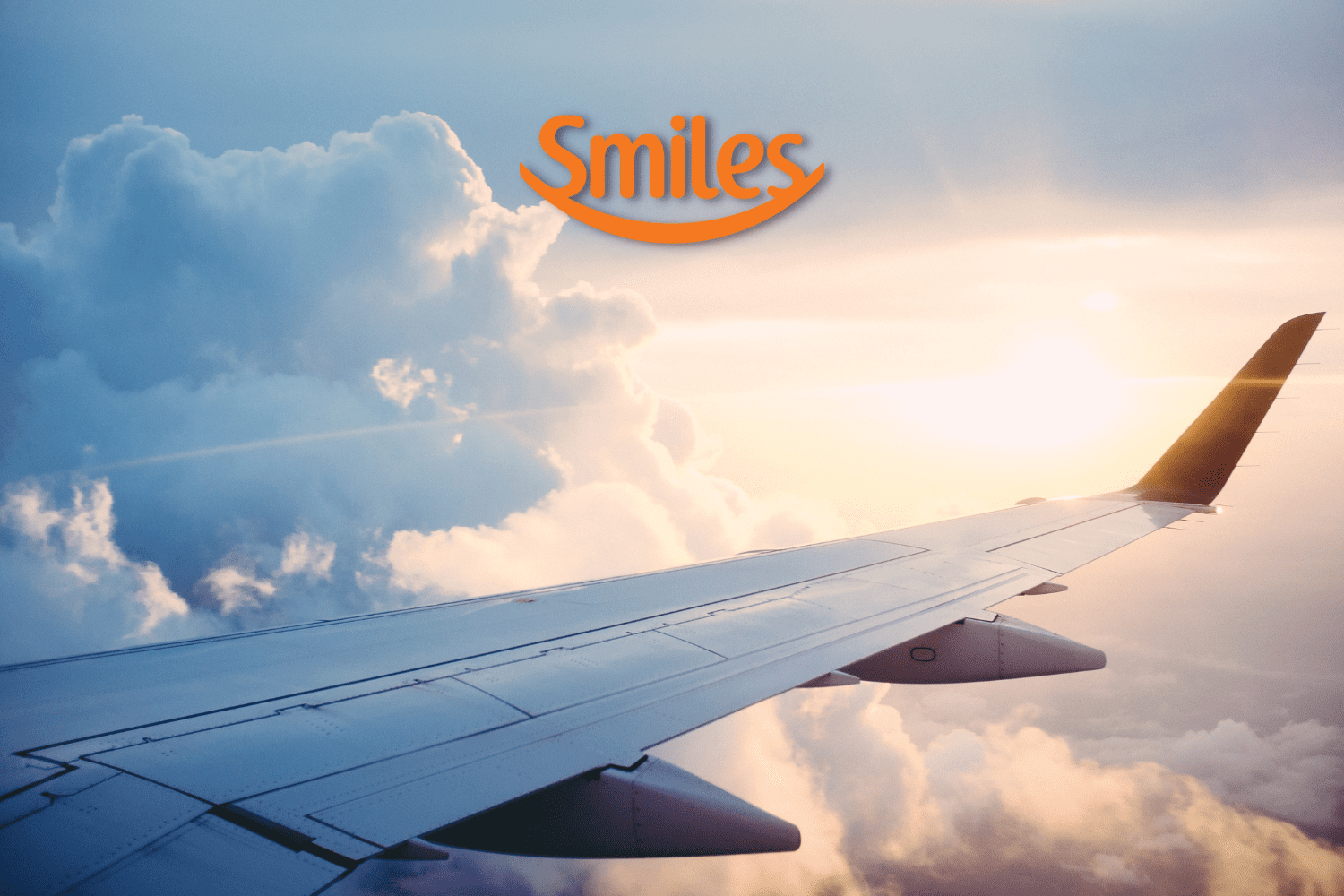 asa do avião com logo Smiles Clube Smiles