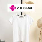 roupa branca em uma arara com logo Livelo e Insider 15 pontos Livelo