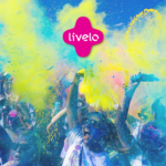 fumaças de cores com logo Livelo Festival de pontos Livelo