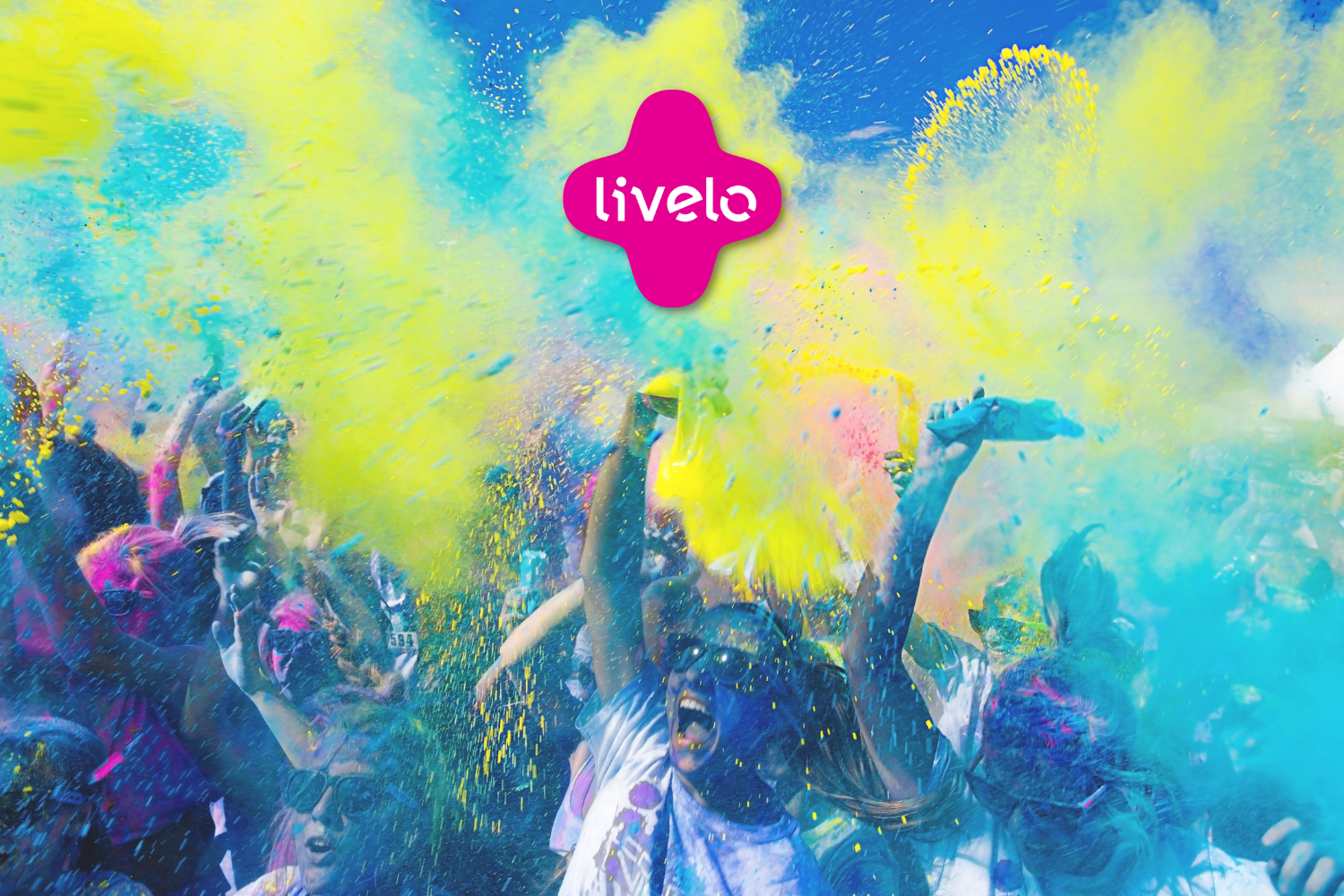 fumaças de cores com logo Livelo Festival de pontos Livelo