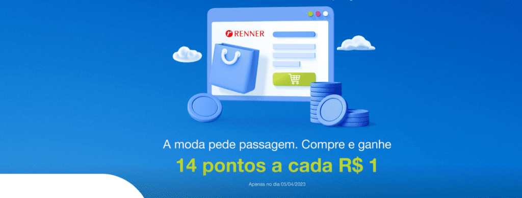 14 pontos TudoAzul com Renner