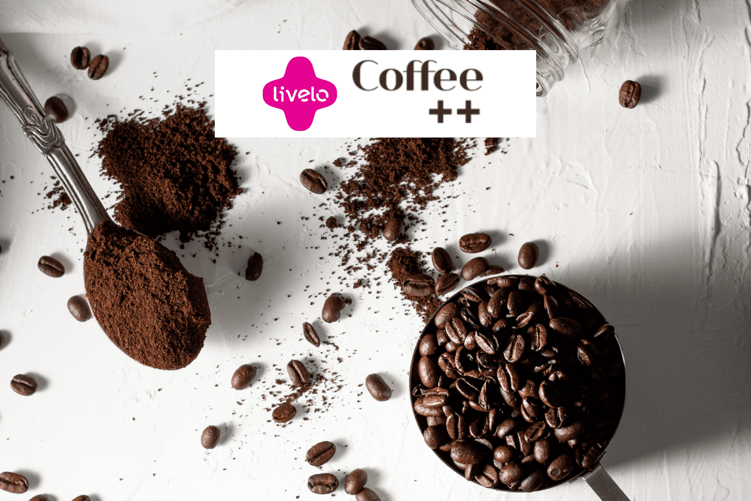 grãos de café com logo Livelo e Coffee++ 8 pontos Livelo