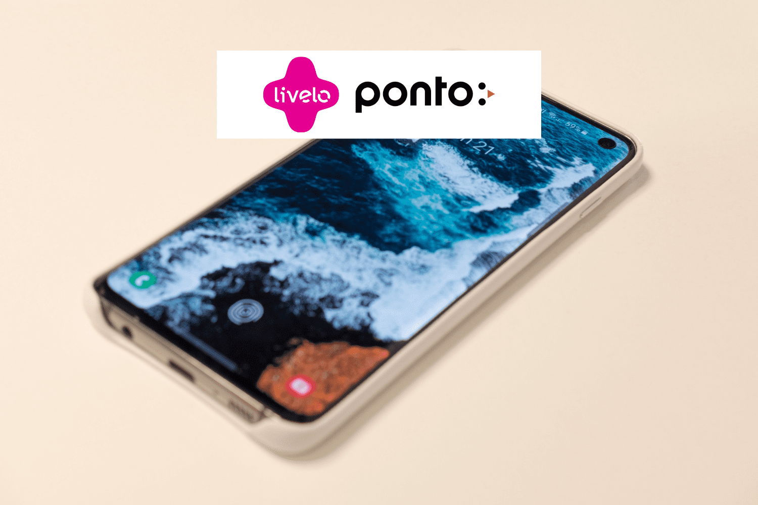 smartphone com logo Livelo e Ponto 10 pontos Livelo