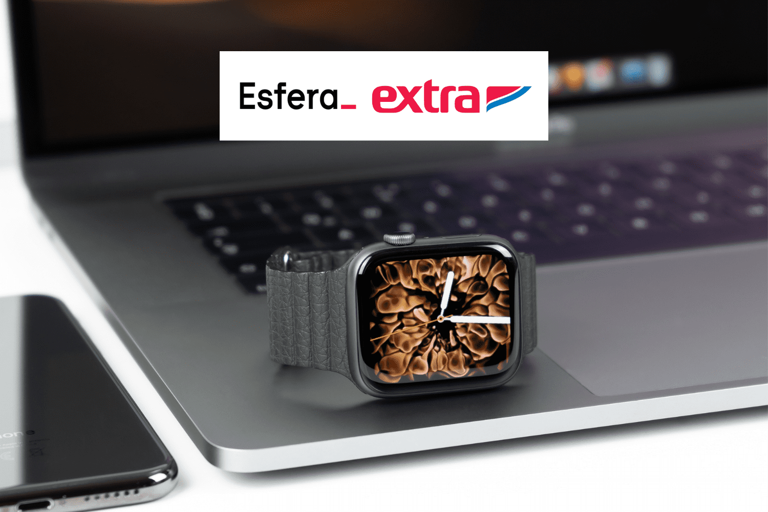 smartwatch com logo Esfera e Extra 10 pontos Esfera