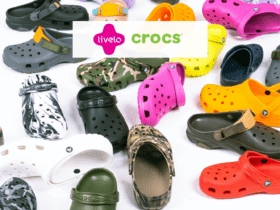 calçados crocs coloridos com logo Livelo e Crocs 6 pontos Livelo