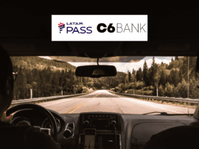 viagem de carro com logo Latam Pass e C6 Bank bônus Latam Pass