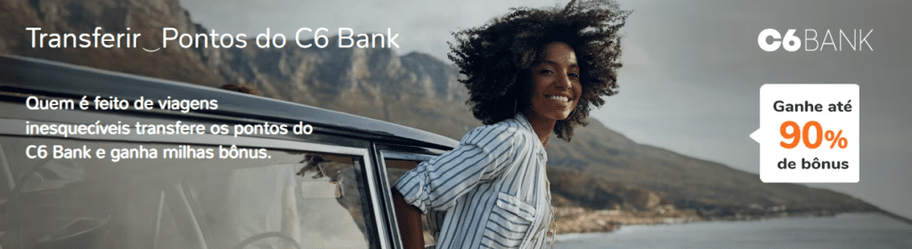 até 90% de bônus SMiles com C6 Bank