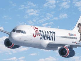 avião da JetSMART no ar