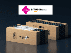 Caixa da Amazon com logo Livelo 6 pontos Livelo