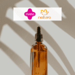 embalagem de um produto cosmético com logo Livelo e Natura 6 pontos Livelo