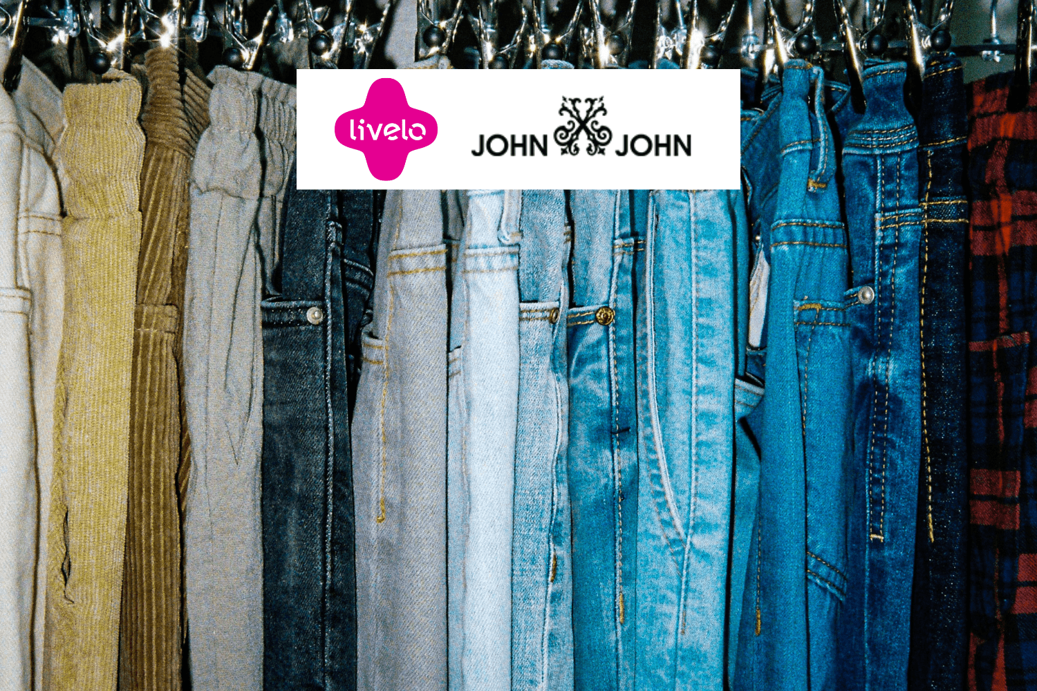 calças jeans com logo Livelo e John John 10 pontos Livelo
