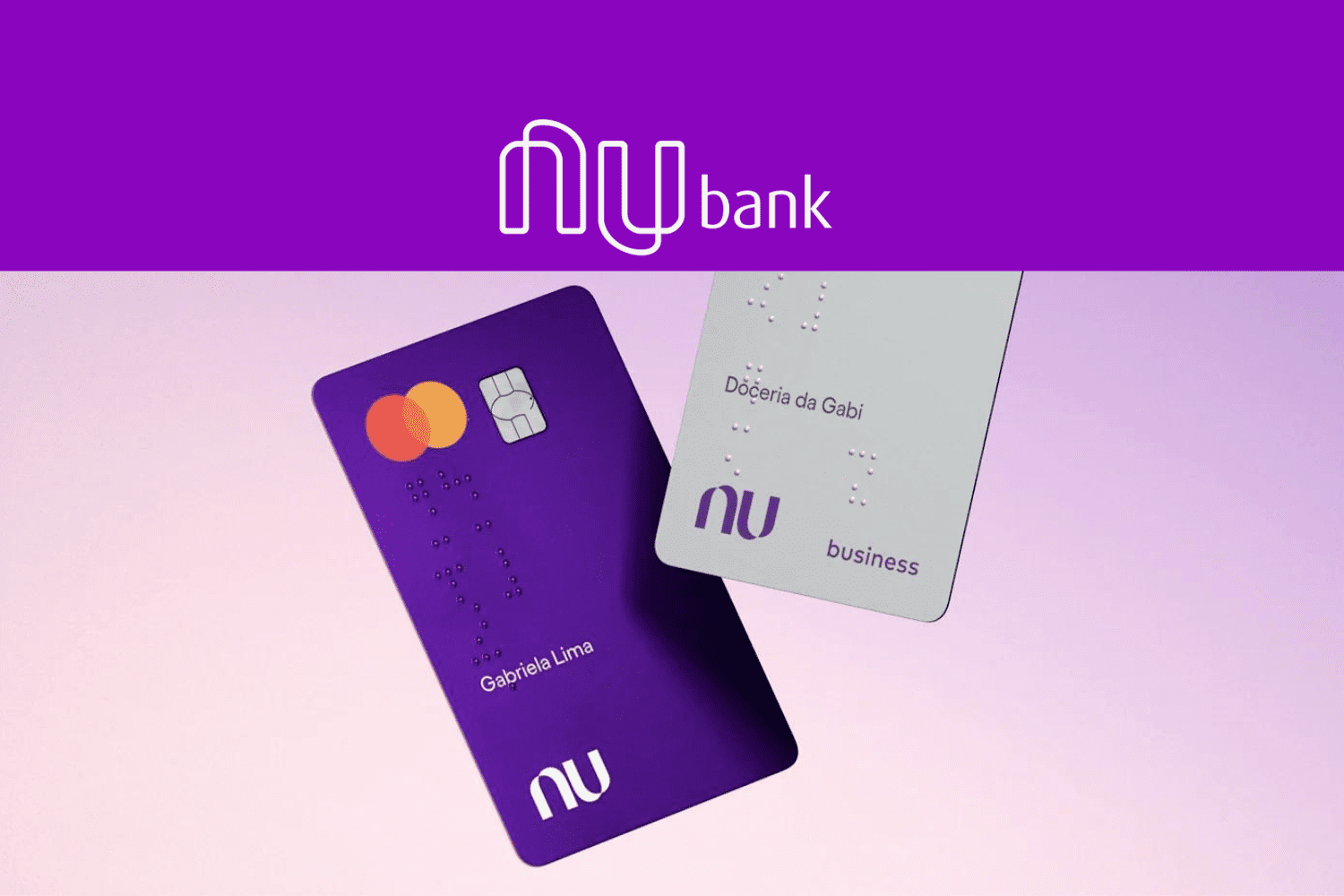 cartão com logo da Nubank