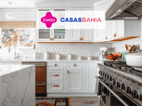 canto da cozinha com logo Livelo e Casas Bahia 10 pontos Livelo