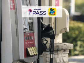 posto de gasolina com logo Latam Pass Km de Vantagens Bônus Latam Pass