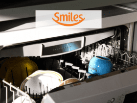 lava-louças com logo Smiles pontos Smiles