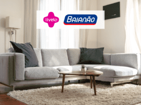 sofá com logo Livelo e Baianão 12 pontos Livelo