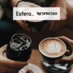 xícaras de café com logo Esfera e Nespresso 7 pontos Esfera