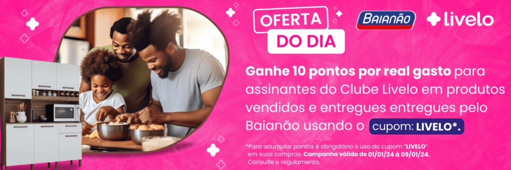 até 10 pontos Livelo com o Baianão