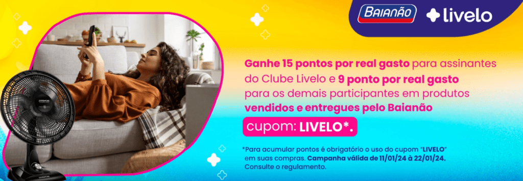 até 10 pontos Livelo com o Baianão