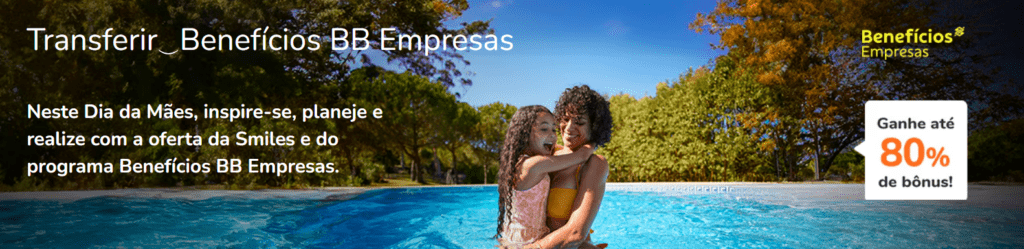 até 80% de bônus Smiles com o BB Empresas