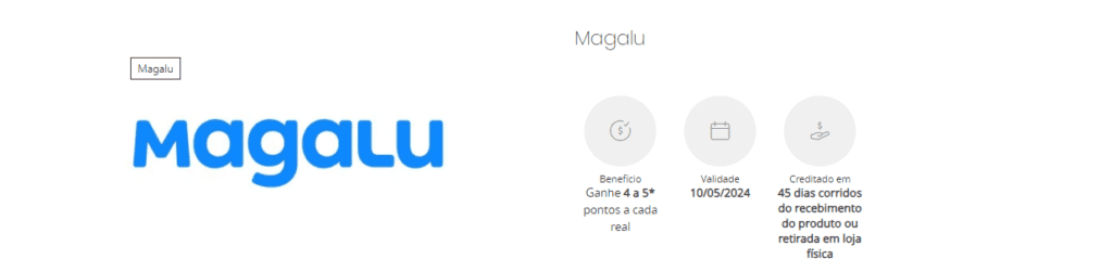 até 5 pontos Esfera com a Magalu