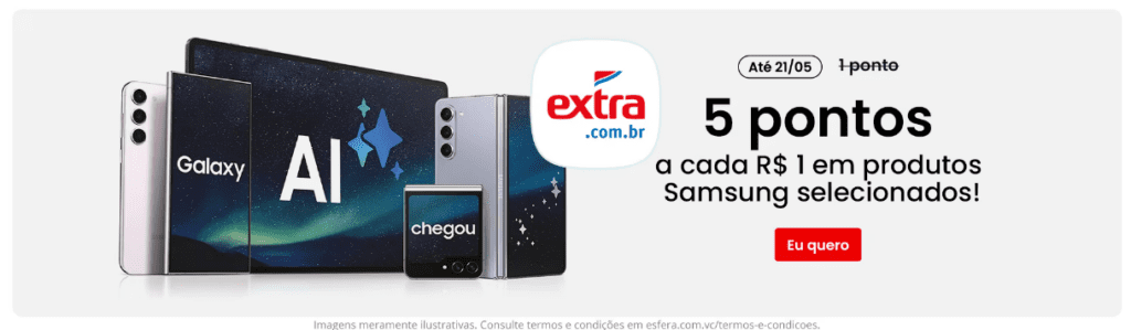 até 5 pontos Esfera com o Extra