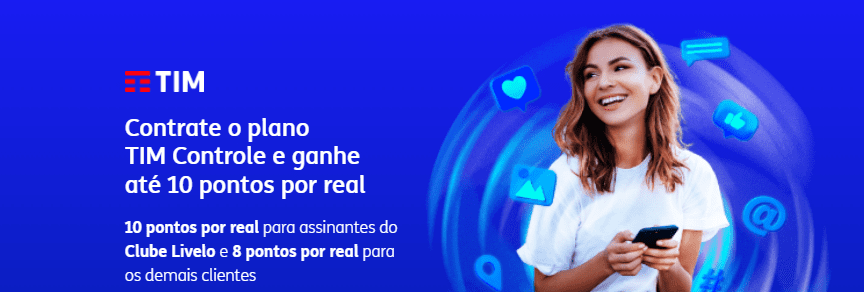 até 10 pontos Livelo com a Tim