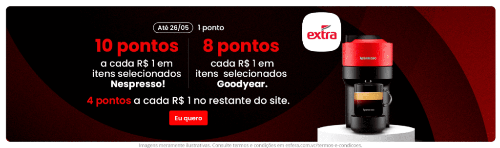 até 10 pontos Esfera com o Extra