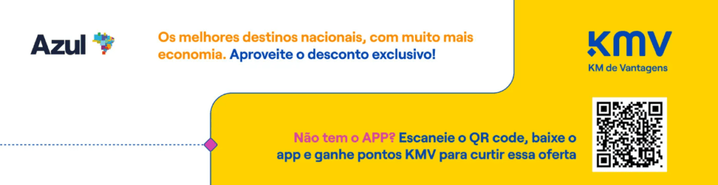 até 60% de bônus Azul com o Km de Vantagens