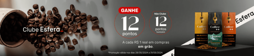 até 12 pontos Esfera com a Coffee++