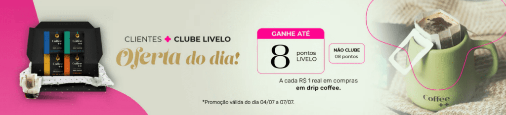 8 pontos Livelo com a Coffee++