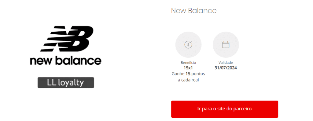 Leve até 15 pontos Esfera a cada real gasto na New Balance.