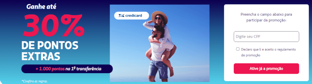 Ganhe até 30% de Bônus trasferindo do Credicard para LATAM-Pass